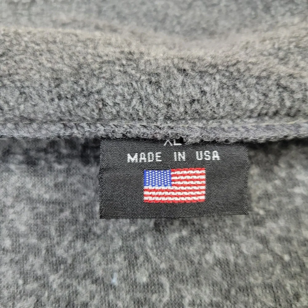 Team USA Olympics Jacket Full Zip Mens XL Gray Fleece Mock Neck Made‎ in USA